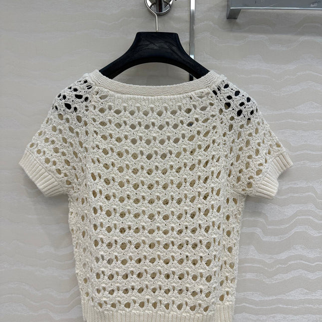 DIOR SHORT-SLEEVE MESH TOP 270069