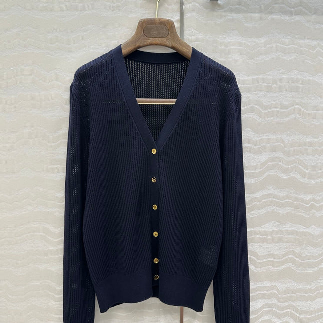 LP NAVY BLUE V-NECK KNIT CARDIGAN