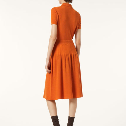LP ORANGE KNIT MIDI SKIRT