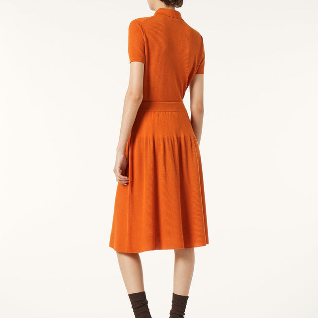 LP ORANGE KNIT MIDI SKIRT