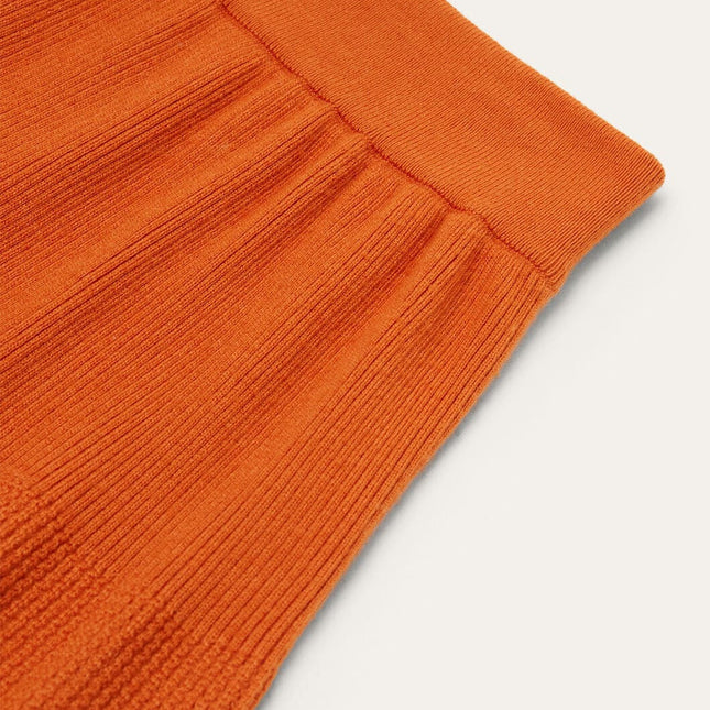 LP ORANGE KNIT MIDI SKIRT