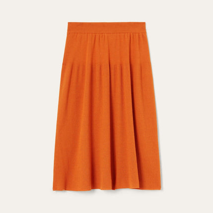 LP ORANGE KNIT MIDI SKIRT