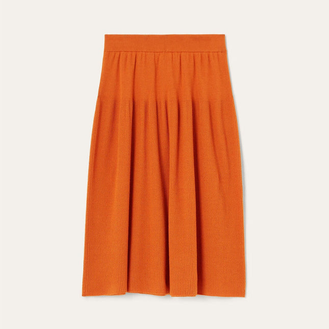 LP ORANGE KNIT MIDI SKIRT
