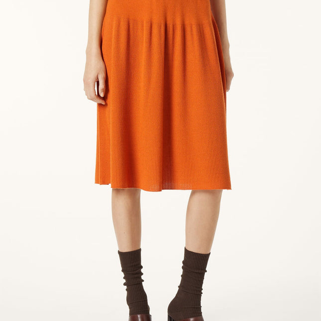LP ORANGE KNIT MIDI SKIRT