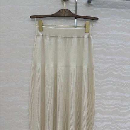 LP CREAM KNIT MIDI SKIRT