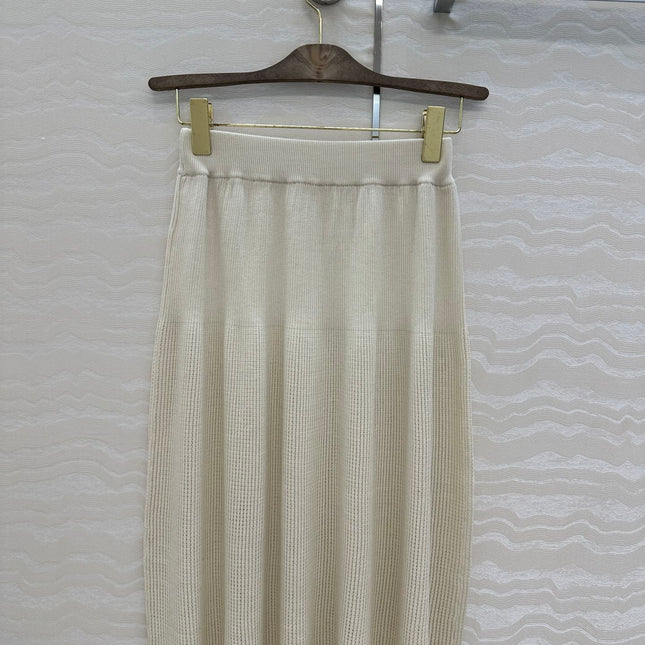 LP CREAM KNIT MIDI SKIRT
