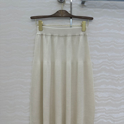 LP CREAM KNIT MIDI SKIRT