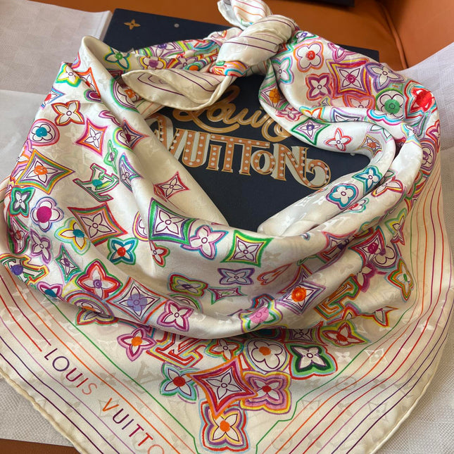 LV SCARF 90 CM IN SILK 715639