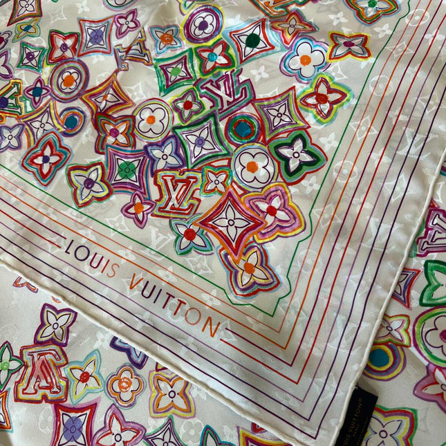 LV SCARF 90 CM IN SILK 715639