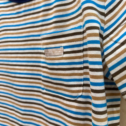 STRIPED CREW NECK TEE 25S IN COTTON 266080