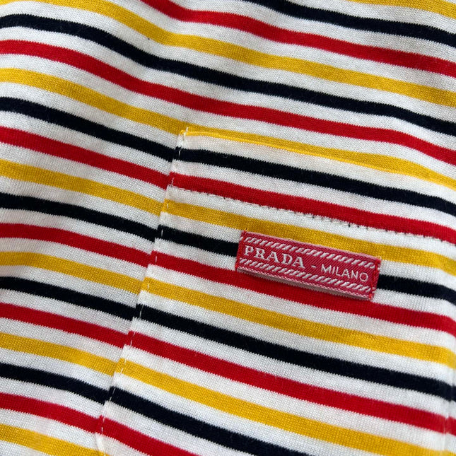 STRIPED CREW NECK TEE 25S IN COTTON 266086