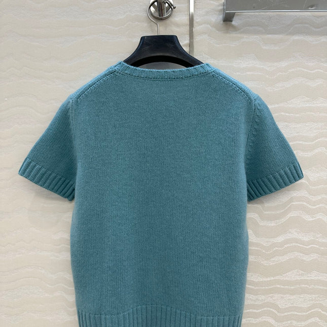 DIOR SHORT-SLEEVE CASHMERE SWEATER 264913