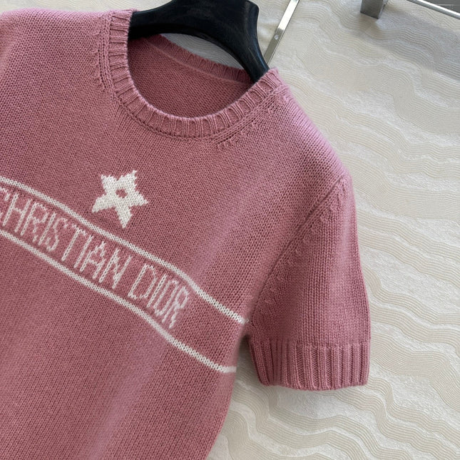 DIOR SHORT-SLEEVE CASHMERE SWEATER 264916