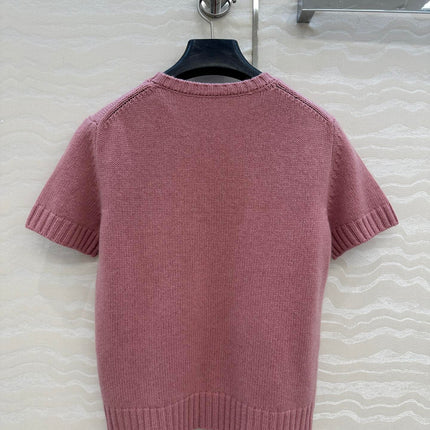 DIOR SHORT-SLEEVE CASHMERE SWEATER 264916