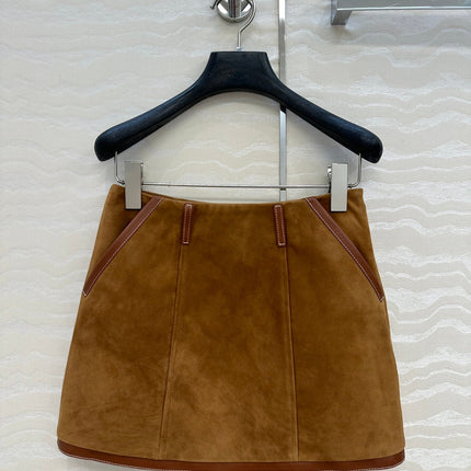 MIUMIU ULTRA MINI SUEDE SKIRT 264784
