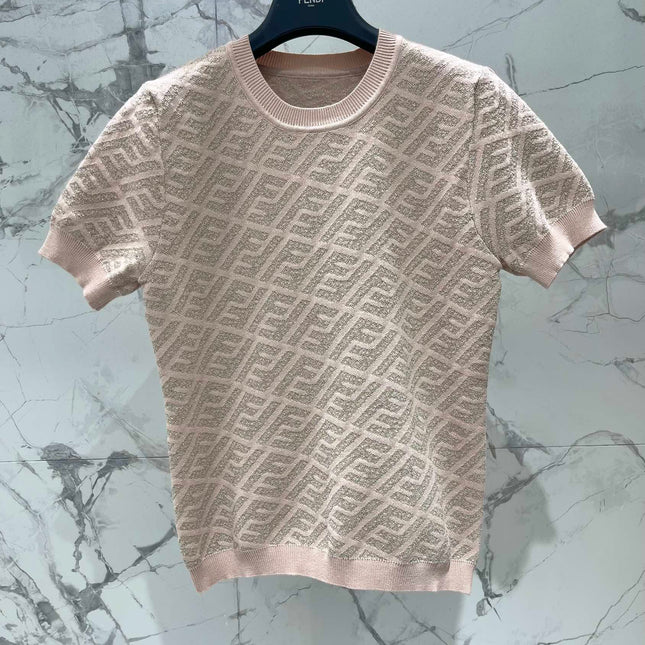 FEND 25S JACQUARD KNIT SHORT SLEEVES 264021