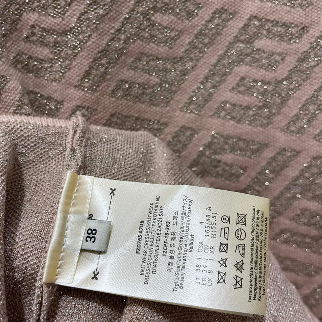FEND 25S SHORT SLEEVE JACQUARD KNIT LAPEL 264020