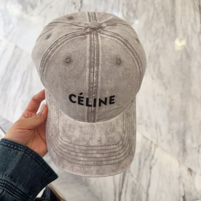 BASEBALL CAP MODEL 650043 IN WASHED GREY DENIM