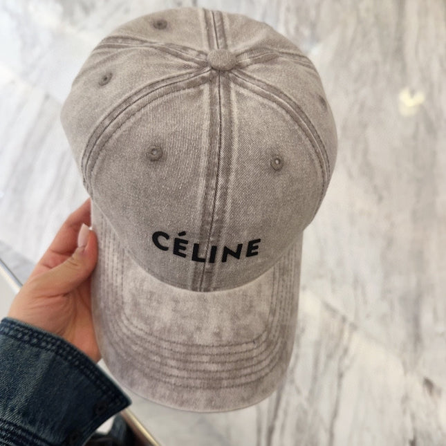 BASEBALL CAP MODEL 650043 IN WASHED GREY DENIM