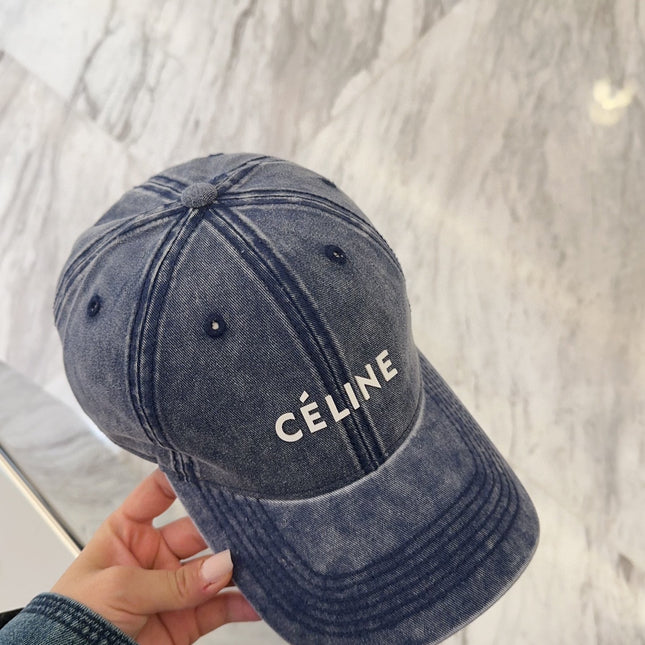 BASEBALL CAP MODEL 650044 IN WASHED BLUE DENIM