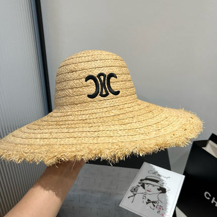 WIDE BRIM HAT MODEL 650341 IN NATURAL RAFFIA STRAW