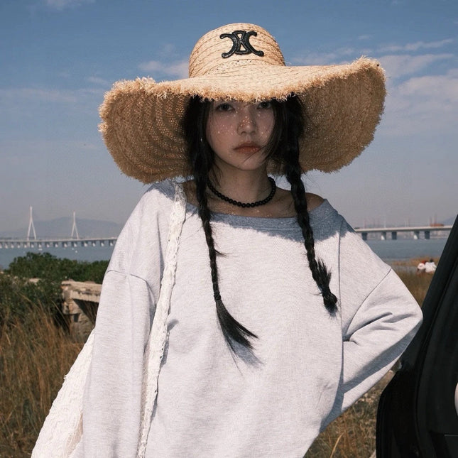 WIDE BRIM HAT MODEL 650341 IN NATURAL RAFFIA STRAW