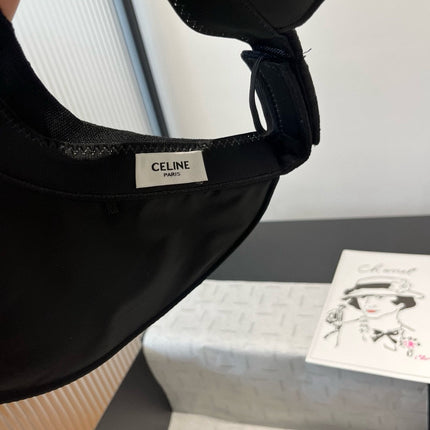 WIDE BRIM HALF HEAD HAT MODEL 650342 IN BLACK PLEATED SATIN