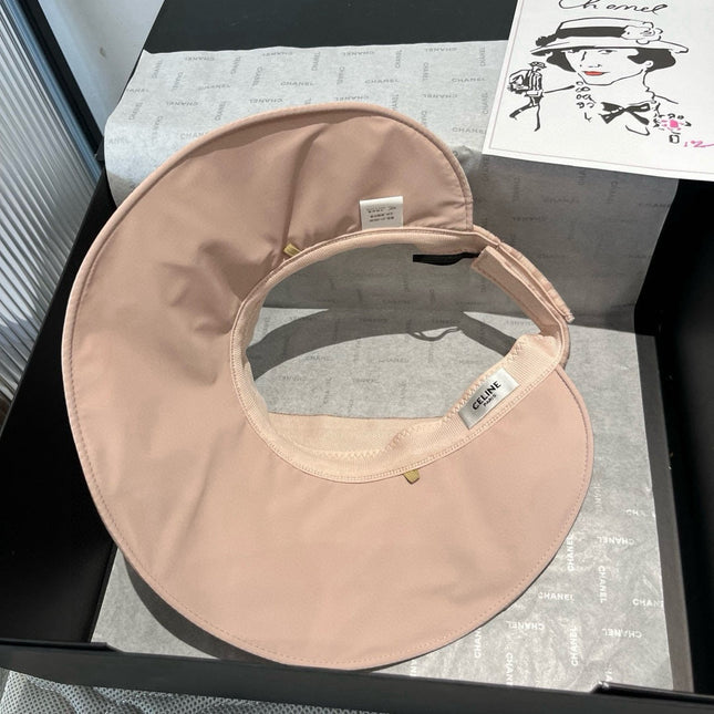 WIDE BRIM HALF HEAD HAT MODEL 650343 IN LIGHT PINK PLEATED SATIN