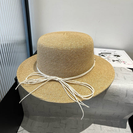 BEAD DECOR STRAW HAT MODEL 650345 IN NATURAL WOVEN STRAW