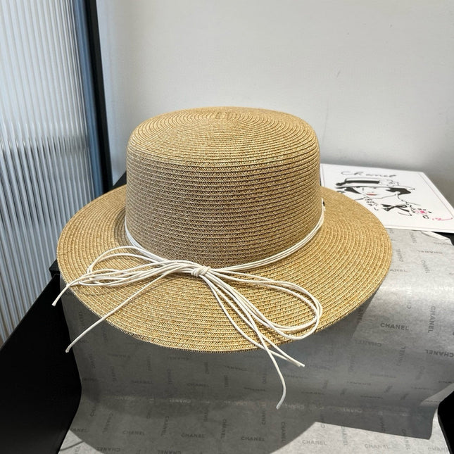 BEAD DECOR STRAW HAT MODEL 650345 IN NATURAL WOVEN STRAW