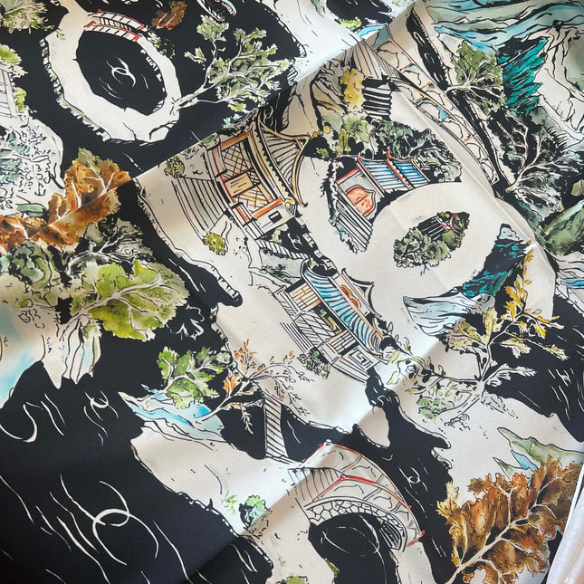 CHANEL 25S SCARF 90 IN SILK 715642