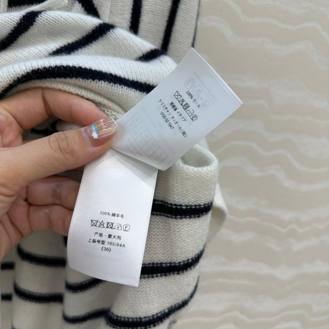DIOR HOODED STRIPED KNIT CARDIGAN 276284