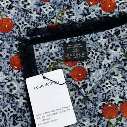 LV SCARF 140 CM IN SILK-CASHMERE BLEND 709636