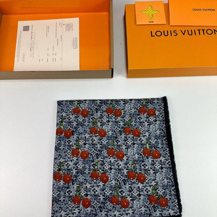 LV SCARF 140 CM IN SILK-CASHMERE BLEND 709636