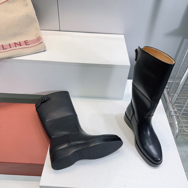 LP 25S LUPO BOOT IN BLACK CALFSKIN