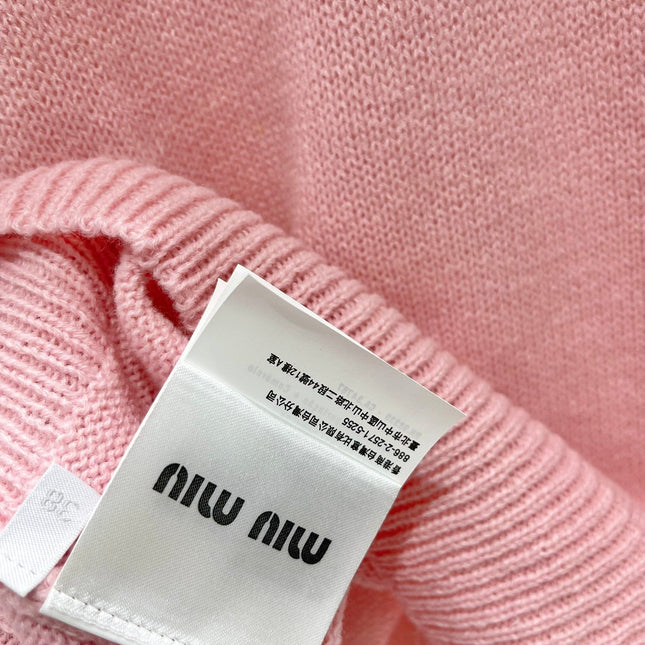 MIUMIU SHORT-SLEEVE KNIT TOP STYLE 298