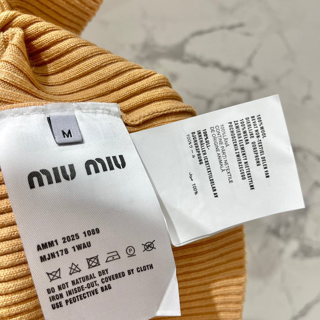 MIUMIU SHORT-SLEEVE KNIT TOP STYLE 263