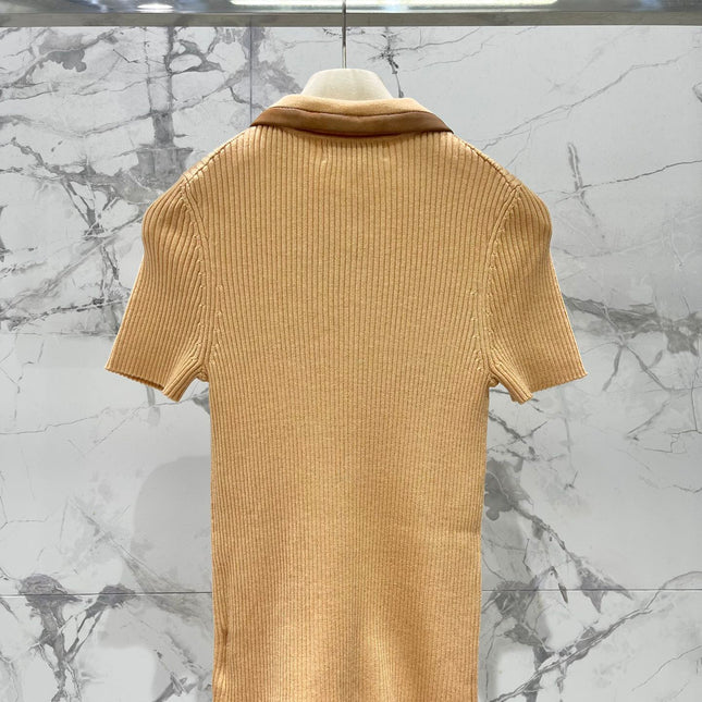 MIUMIU SHORT-SLEEVE KNIT TOP STYLE 263