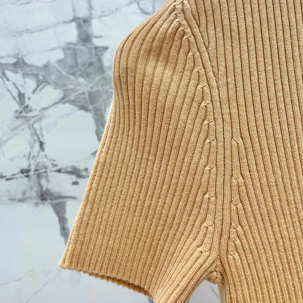 MIUMIU SHORT-SLEEVE KNIT TOP STYLE 263