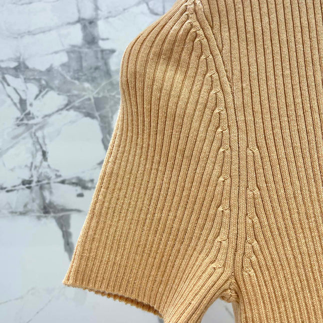 MIUMIU SHORT-SLEEVE KNIT TOP STYLE 263