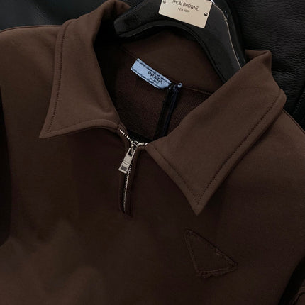 PRADA FLEECE JACKET WITH LAPEL STYLE 21