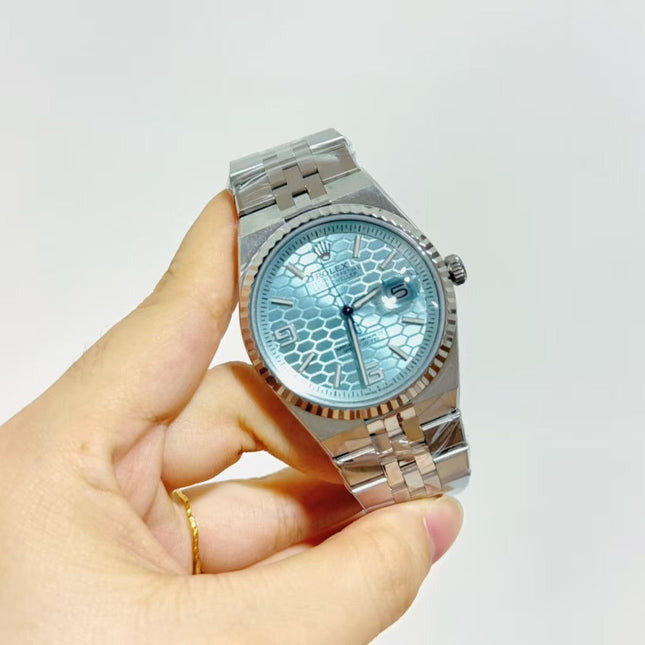OYSTER PERPETUAL DATEJUST WATCH IN BLUE