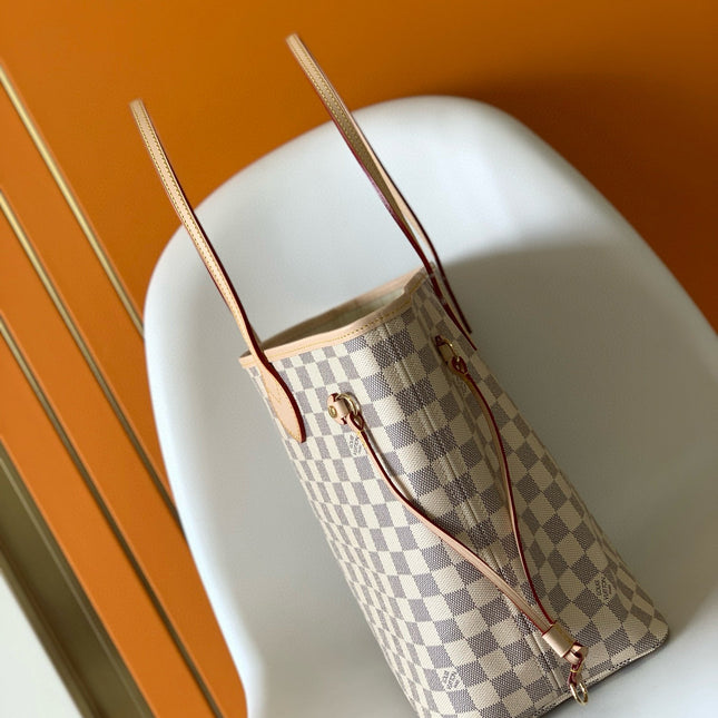 NEVERFULL MM 32 GREY CREAM DAMIER AZUR INSIDE COLOUR 1