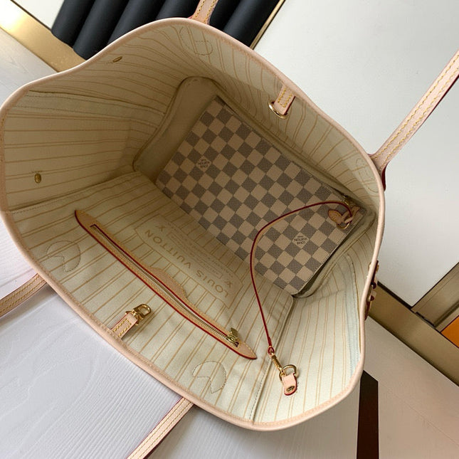 NEVERFULL MM 32 GREY CREAM DAMIER AZUR INSIDE COLOUR 1