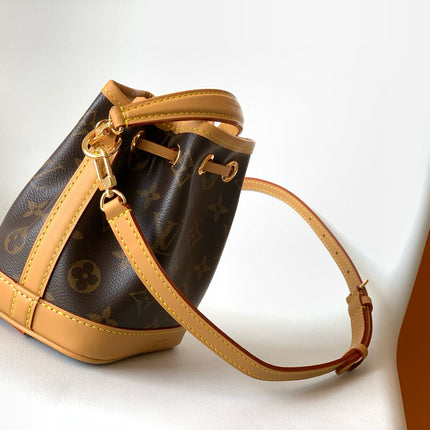 NANO NOÉ 16 IN BROWN MONOGRAM CALFSKIN