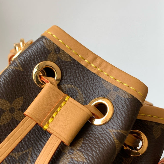 NANO NOÉ 16 IN BROWN MONOGRAM CALFSKIN