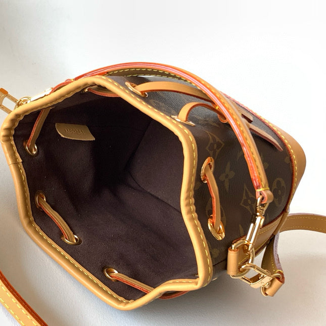 NANO NOÉ 16 IN BROWN MONOGRAM CALFSKIN