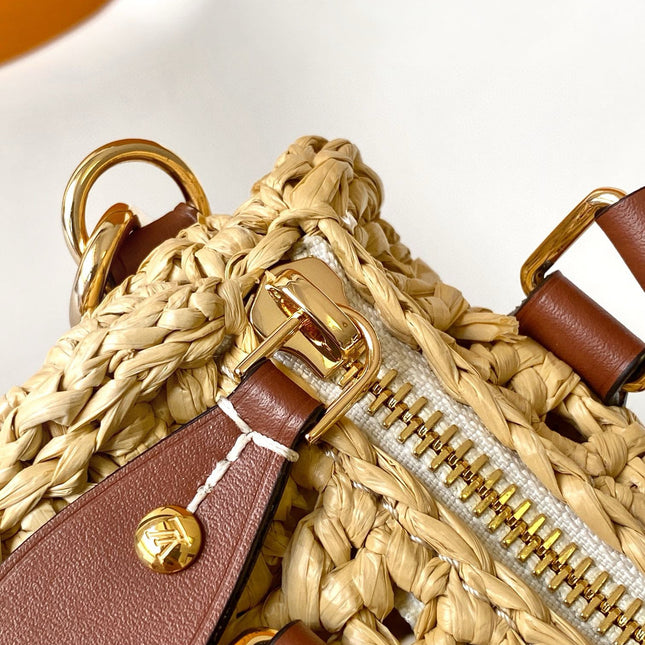 NANO SPEEDY 16 IN RAFFIA GOLD HARDWARE
