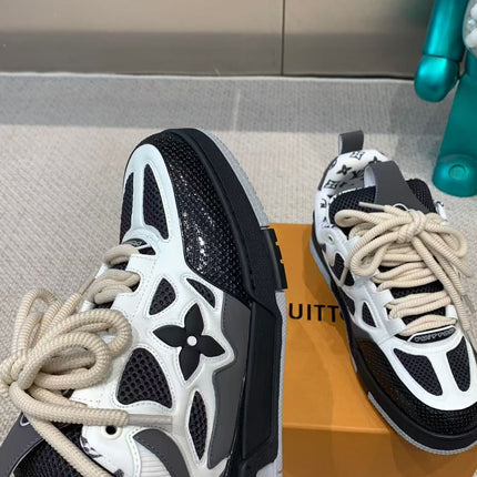 LV SKATE SNEAKER BLACK MIX WHITE COWHIDE