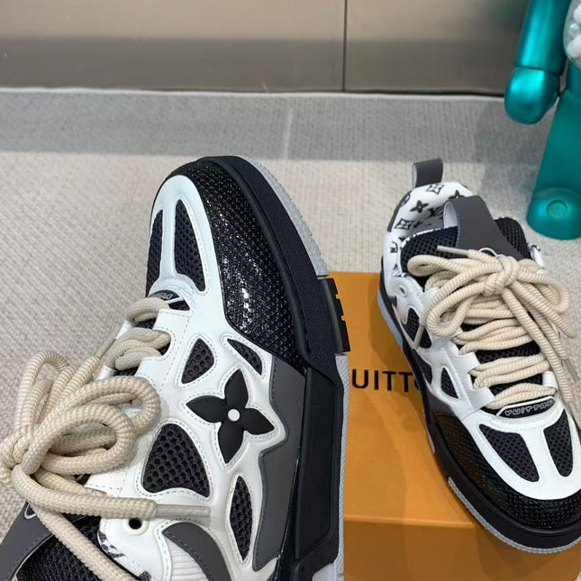 LV SKATE SNEAKER BLACK MIX WHITE COWHIDE